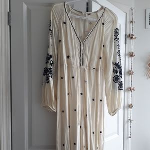 XS embroidered Free People jumpsuit